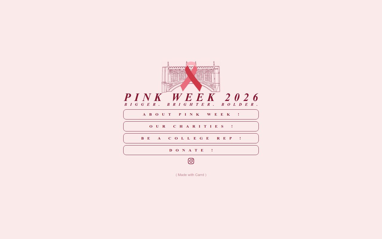 pink week 2026!